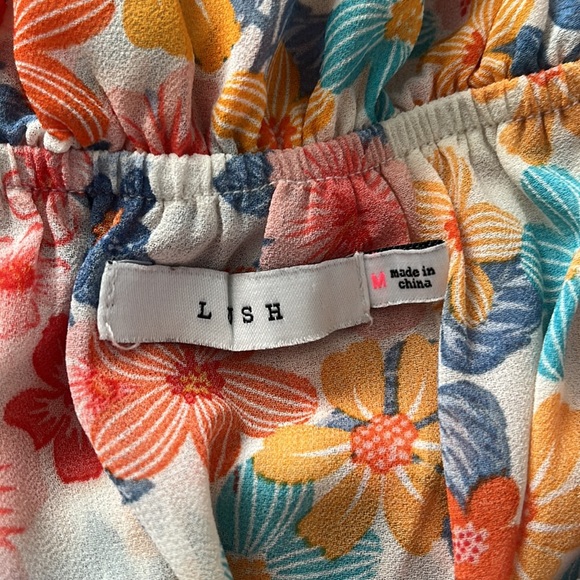 Off shoulder floral shorts romper worn once - Picture 2 of 3